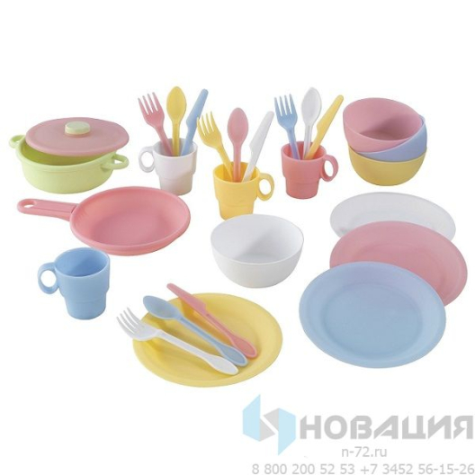 Кухонный игровой набор посуды Пастель (Pastel)