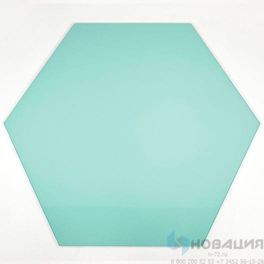 Шестиугольная стеклянная магнитно-маркерная доска