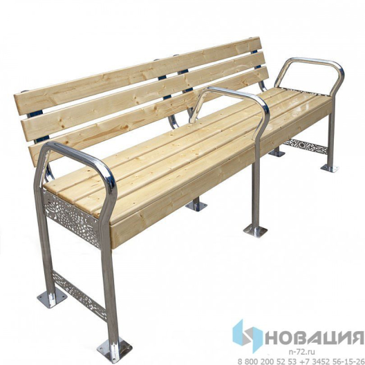 Скамья универсальная с подлокотниками, 2041x653х922 мм