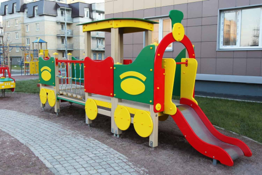 Игровой комплекс с одним вагончиком Паровозик