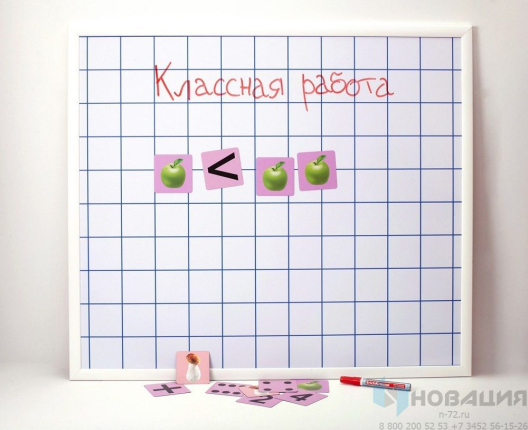 Магнитная доска клетка-линейка